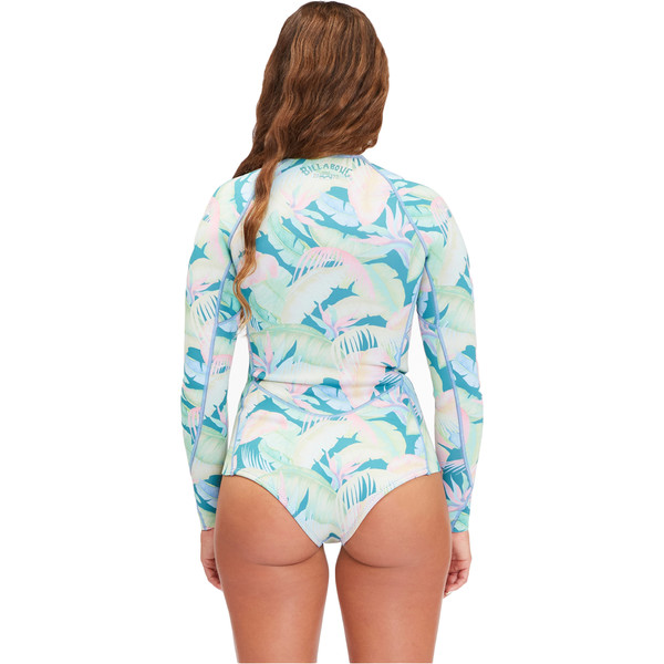 2022 Billabong Womens Salty Dayz 2mm Long Sleeve Shorty Wetsuit F42F12
